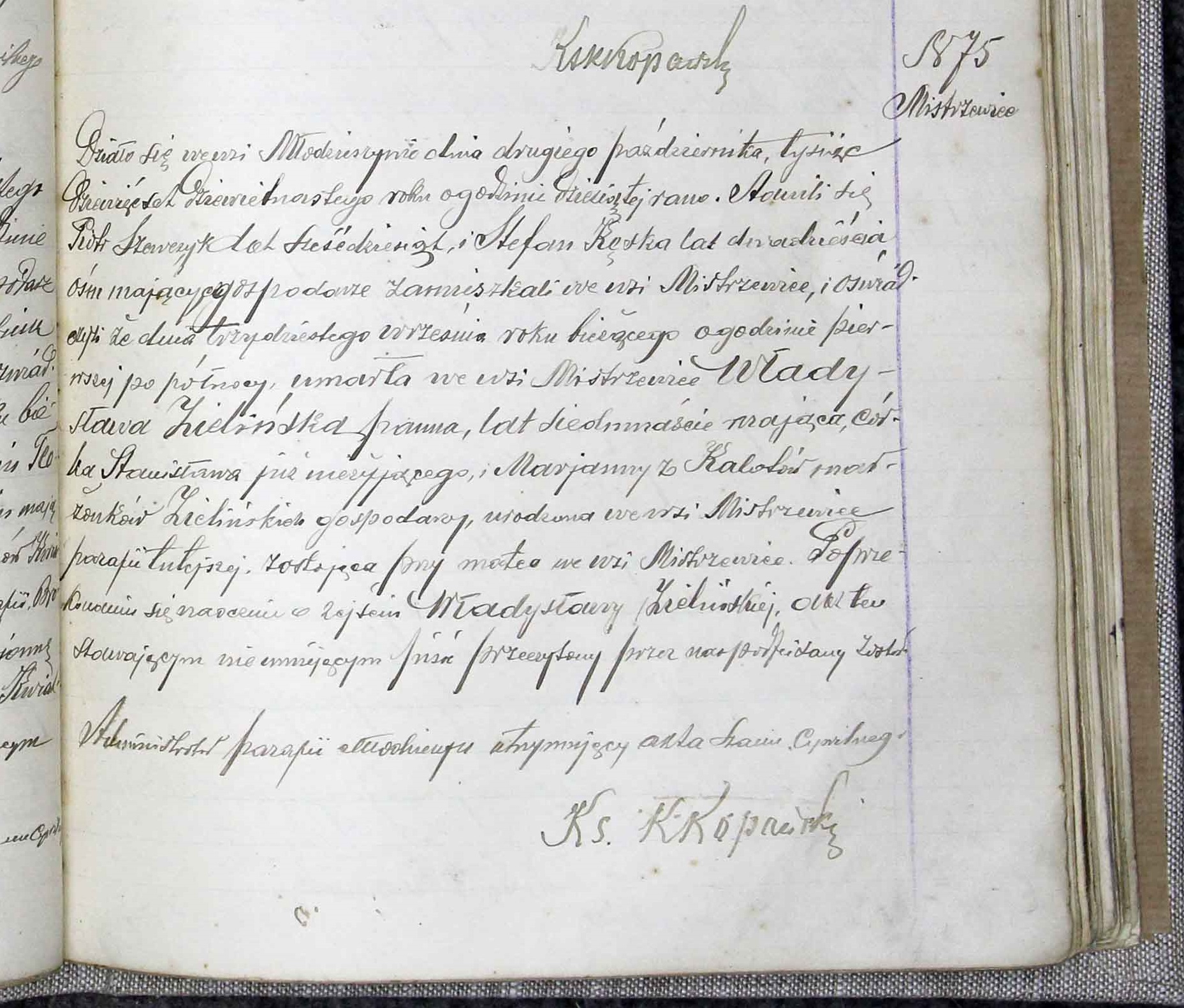 Wladyslawa Zielinska death 1919 crop