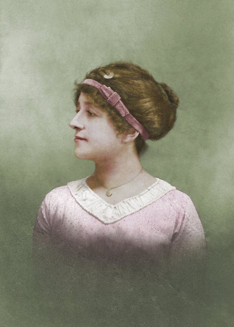 Anna Meier at 17, retouched and colorized by Lisa Binion