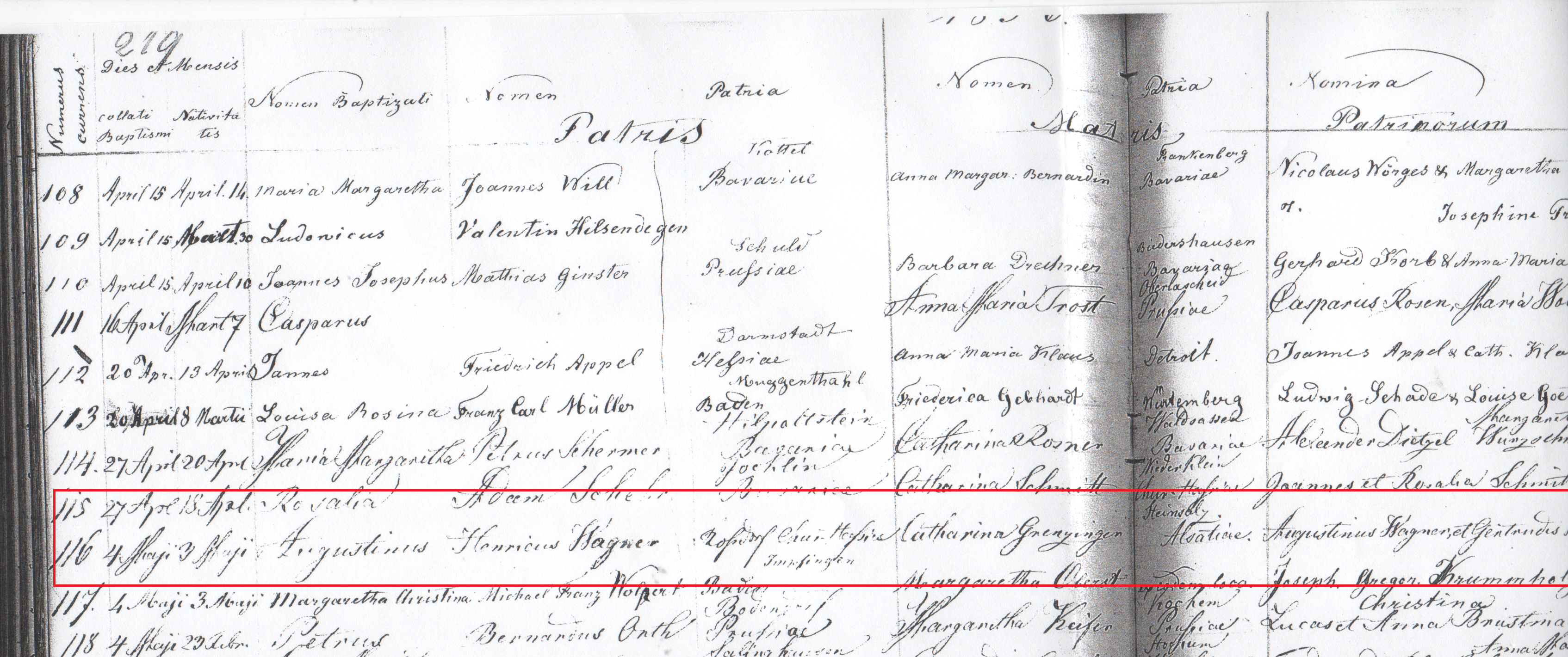 Augustinus Wagner 1856 p 1marked