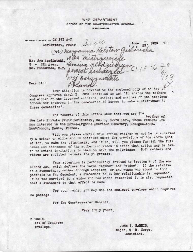 Page 4 Reply to Inquiry from Jun 29 1929