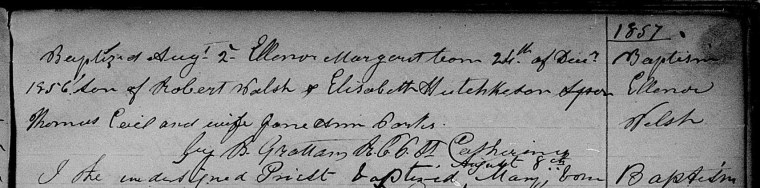 Baptism Eleanor Walsh