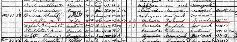 Nellie Devere 1900 census