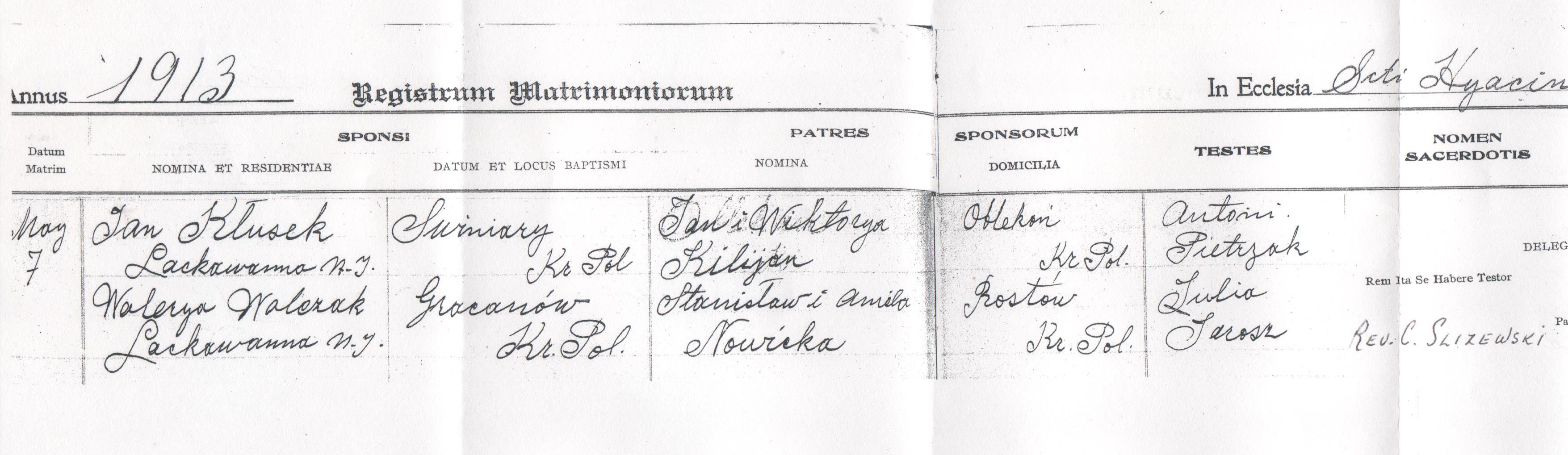 Waleria Majczyk &amp; Jan Klusek 1913 (part 1)