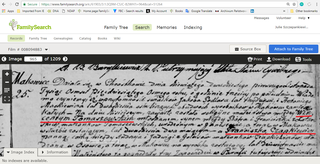 Tomaszewski marriage