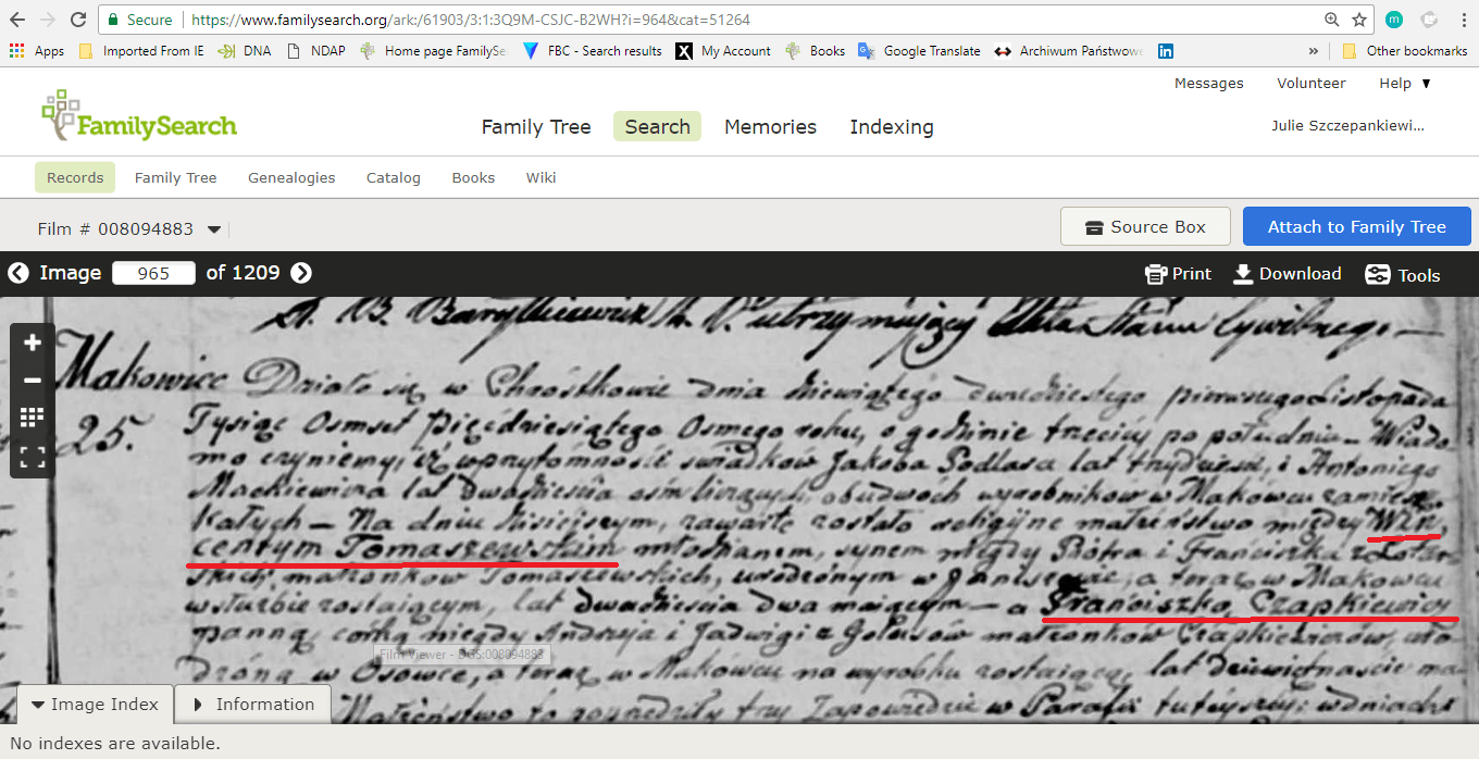 Tomaszewski marriage