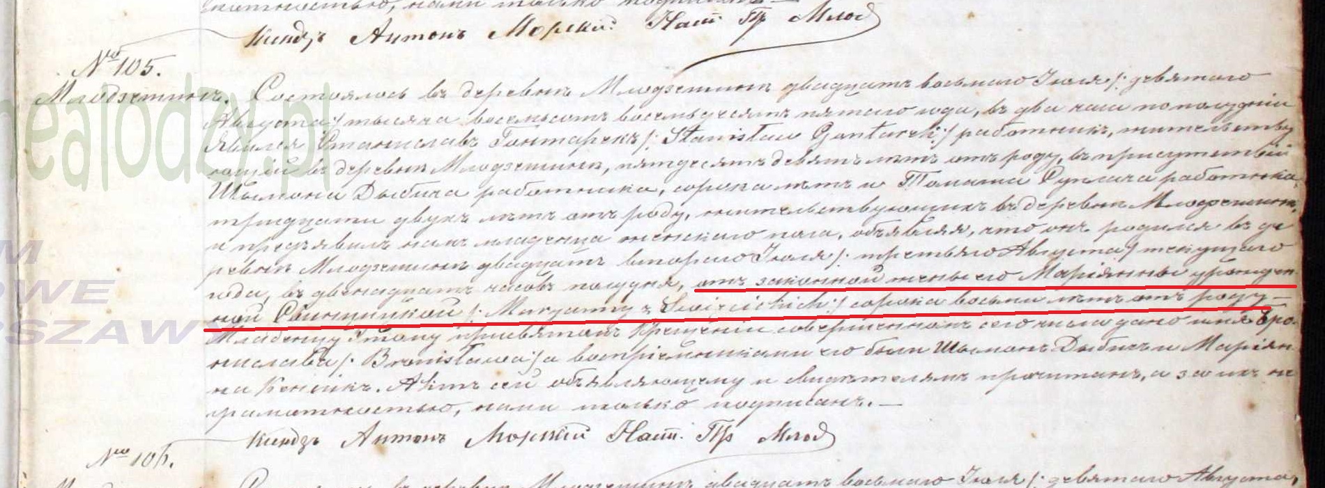 Bronislawa Gontarek birth 1885 marked