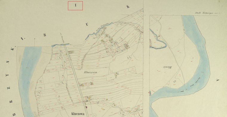 Kolaczyce map section 1 marked