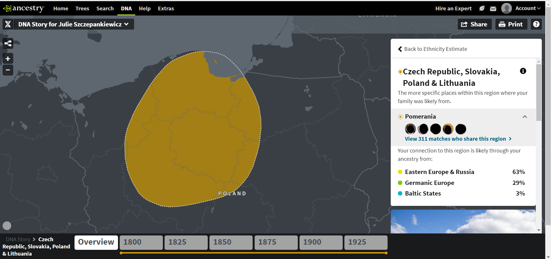 Ancestry DNA Pomerania