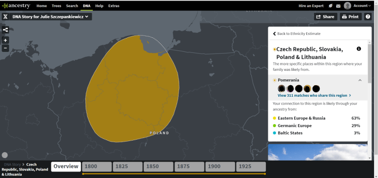 Ancestry DNA Pomerania