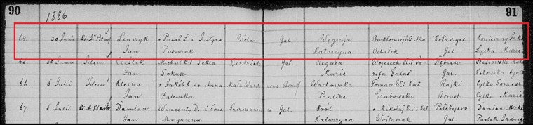 Jan Lewczyk and Katarzyna Wegrzyn 1886