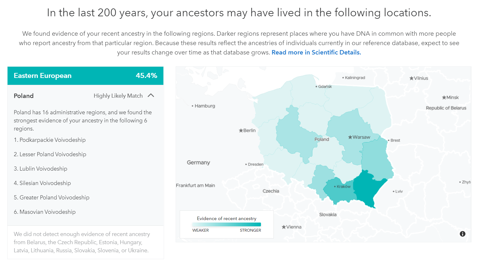 23 &amp; Me Poland Map