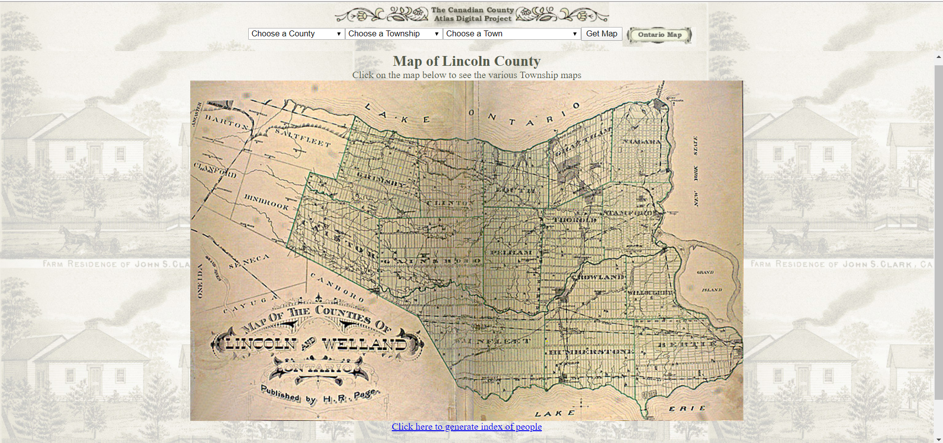 Map of Lincoln county