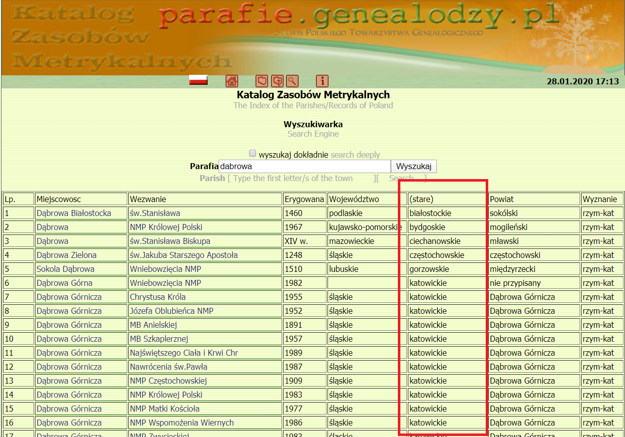 Katalog results for Dabrowa